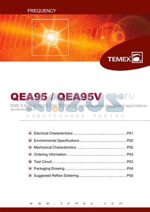 QEA95DE0 datasheet - SMD 9.6x11.4 TCXO / VC-TCXO - Communications equipment applications