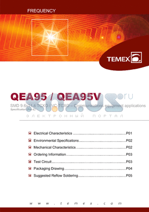 QEA95V1AE0 datasheet - SMD 9.6x11.4 TCXO / VC-TCXO - Communications equipment applications