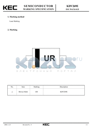 KDV269E datasheet - ESC PACKAGE