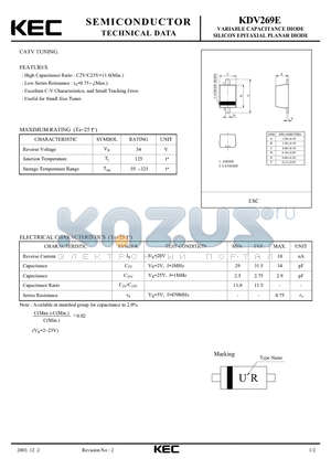 KDV269E_03 datasheet - SILICON EPITAXIAL PLANAR DIODE