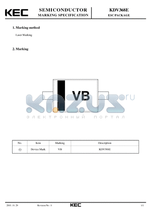 KDV368E datasheet - ESC PACKAGE