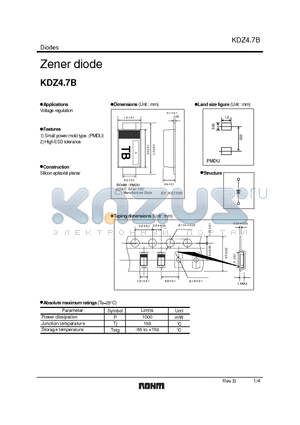 KDZ10B datasheet - Zener diode