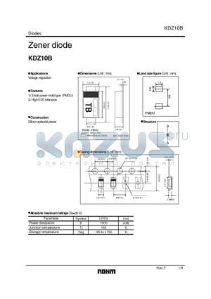 KDZ10B datasheet - Zener diode