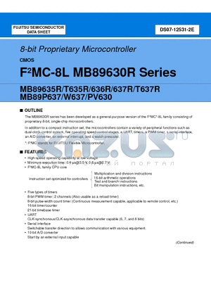 MB89P637P-SH datasheet - 8-bit Proprietary Microcontroller