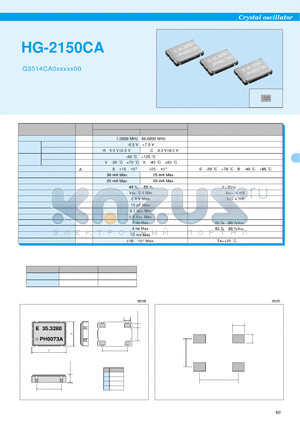 HG-2150CA datasheet - HG-2150CA