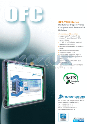 OFC-7402 datasheet - Modularized Open Frame Computer