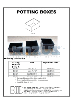 PB-1562 datasheet - POTTING BOXES