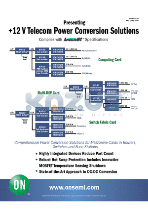 NCP1582DR2G datasheet - 12 V Telecom Power Conversion Solutions