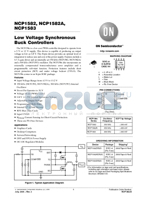 NCP1583DR2G datasheet - Low Voltage Synchronous Buck Controllers