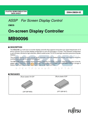 MB90096P datasheet - On-screen Display Controller