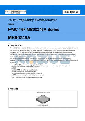 MB90246A datasheet - 16-bit Proprietary Microcontroller