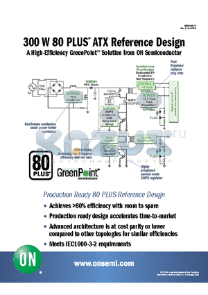 NCP1653 datasheet - 300 W 80 PLUS ATX Reference Design