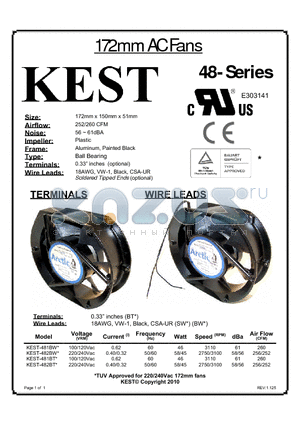 KEST-481BW datasheet - Ball Bearing