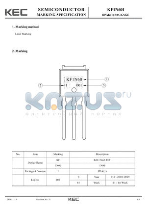 KF1N60I datasheet - DPAK(1) PACKAGE