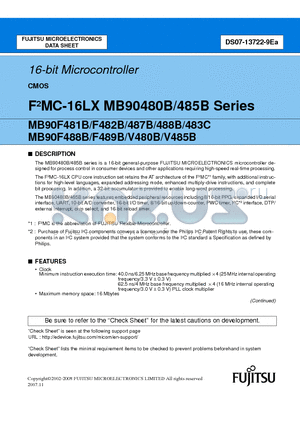 MB90480B datasheet - 16-bit Microcontroller
