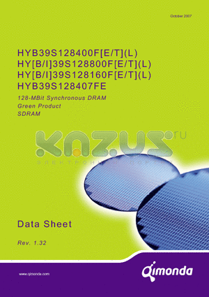 HYB39S128400F datasheet - 128-MBit Synchronous DRAM