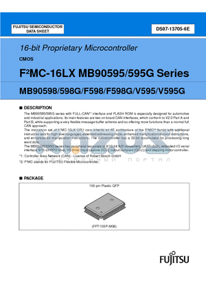 MB90595 datasheet - 16-bit Proprietary Microcontroller