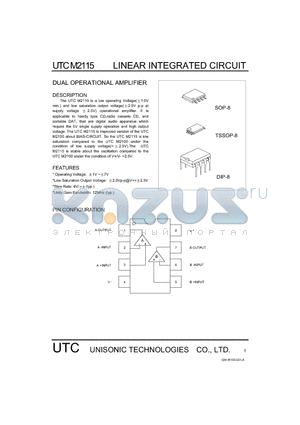 M2115 datasheet - LINEAR INTEGRATED CIRCUIT