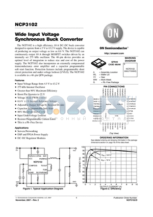 NCP3102 datasheet - Wide Input Voltage Synchronous Buck Converter