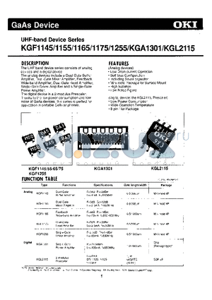 KGF1145 datasheet - UHF-band Device Series