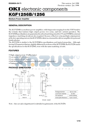KGF1256 datasheet - Medium-Power Amplifier