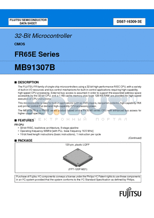 MB91307BPFV datasheet - 32-Bit Microcontroller