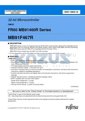 MB91460R datasheet - 32-bit Microcontroller