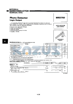 MRD750 datasheet - POPULAR LOW COST PLASTIC PACKAGE