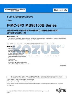 MB95100B_08 datasheet - 8-bit Microcontrollers