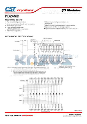 PB24MD datasheet - MOUNTING BOARD