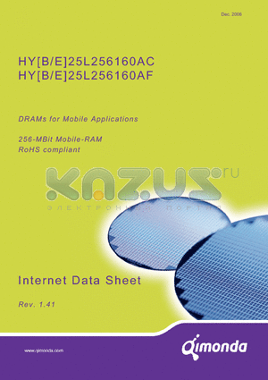 HYE25L256160AC-7.5 datasheet - 256-MBit Mobile-RAM