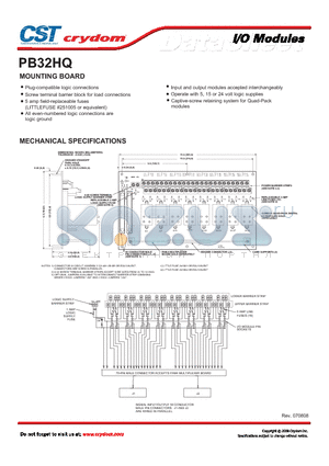 PB32HQ datasheet - MOUNTING BOARD