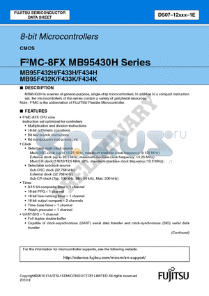 MB95F432H datasheet - 8-bit Microcontrollers