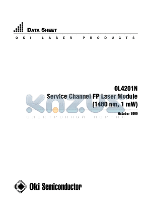 OL4201N datasheet - Service Channel FP Laser Module (1480 nm, 1 mW)