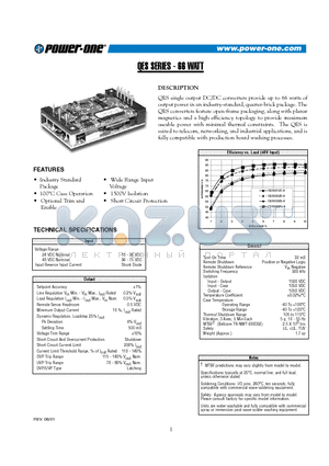 QES050YE-A datasheet - Industry Standard Package