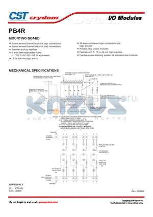 PB4R datasheet - MOUNTING BOARD