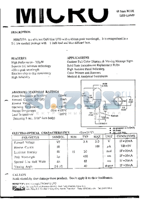 MBB51DA datasheet - 5mm BLUE LED LAMP