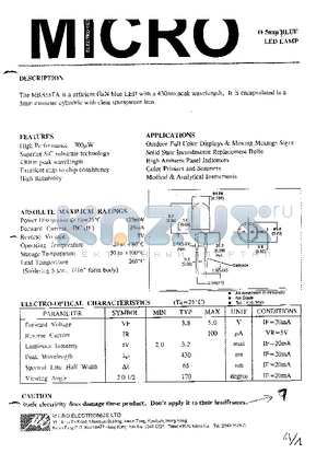 MBB55TA datasheet - 5mm BLUE LED LAMP