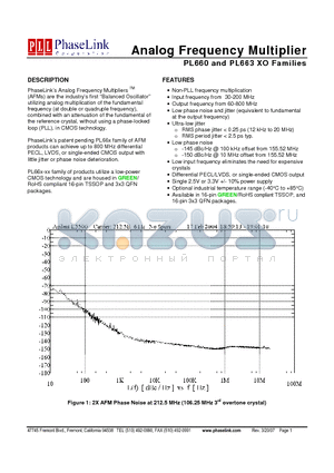 PL660-08 datasheet - Analog Frequency Multiplier