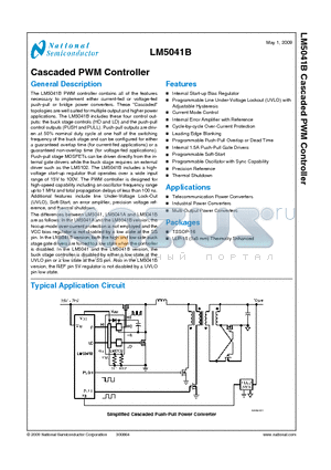 LM5041B datasheet - Cascaded PWM Controller