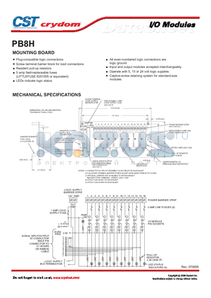 PB8H datasheet - MOUNTING BOARD