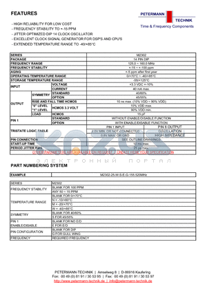 M2302 datasheet - HIGH RELIABILITY FOR LOW COST