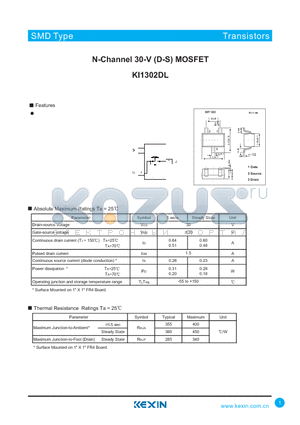 KI1302DL datasheet - N-Channel 30-V (D-S) MOSFET