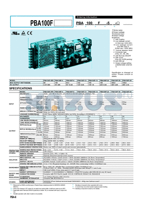 PBA100F datasheet - PBA100F