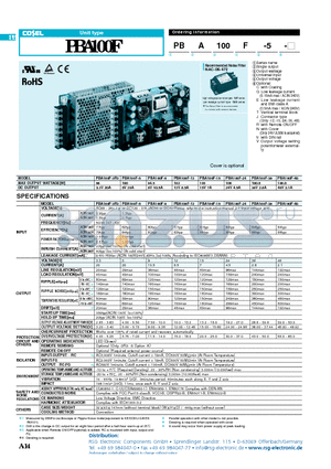 PBA100F-36 datasheet - Unit type