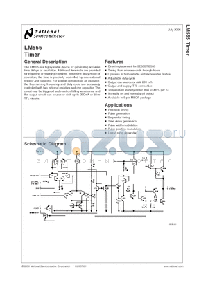 LM555CM datasheet - Timer