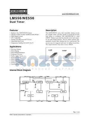 LM556CM datasheet - Dual Timer