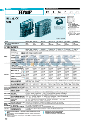 PBA30F-12 datasheet - Unit type