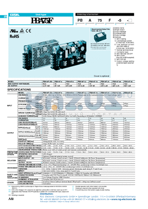 PBA75F-15 datasheet - Unit type