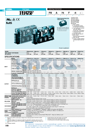 PBA75F-3R3 datasheet - Unit type